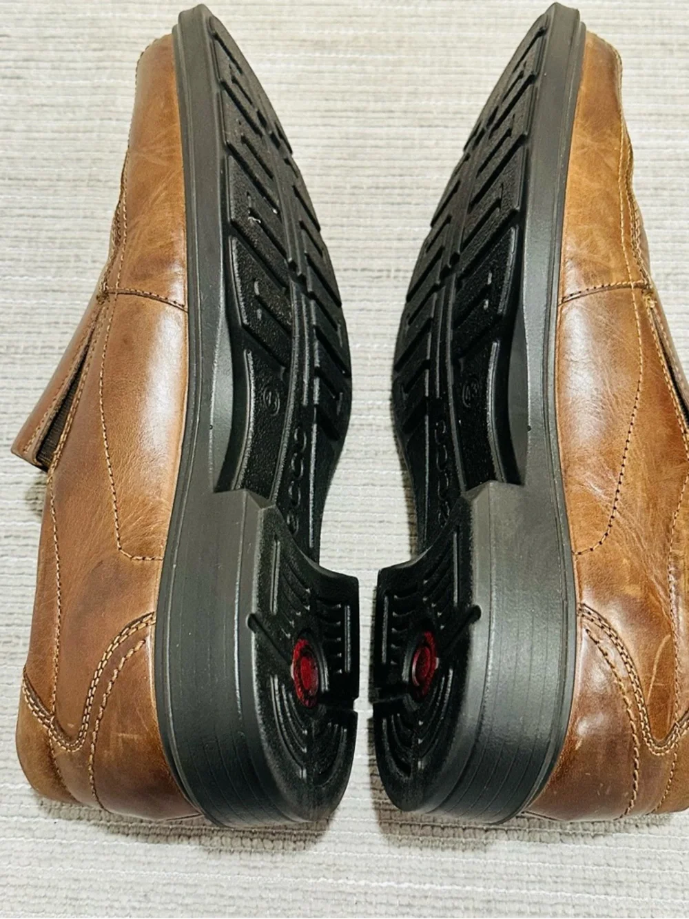 ECCO Mens EU43/ US 9-9,5 Brown Leather Dress/Casual Comfort‎ Slip-On Loafers